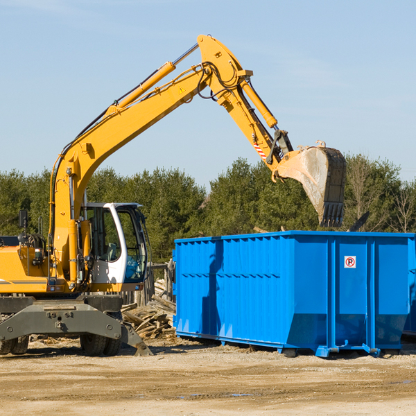 can i choose the location where the residential dumpster will be placed in Hubbard WI